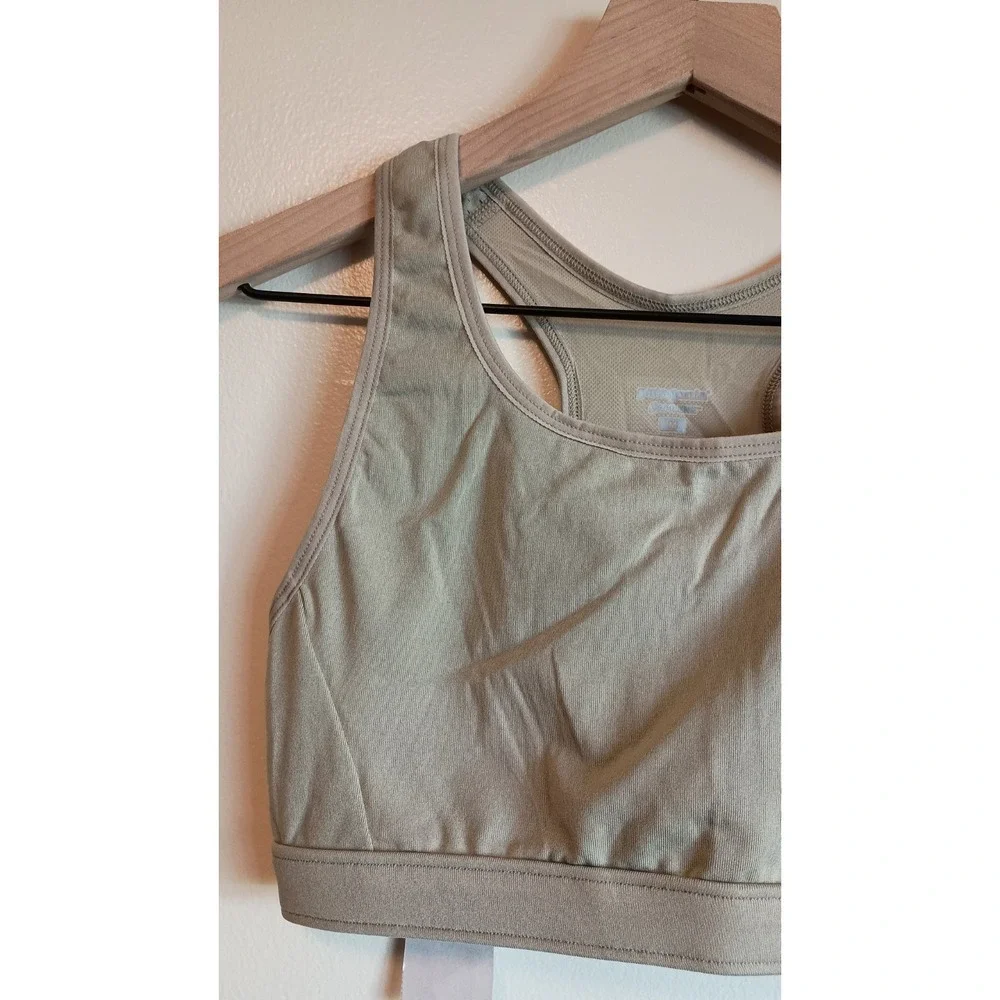NWT Patagonia Capilene Spotter Sports Bra M Taupe Racerback Activewear